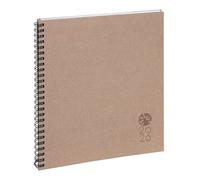 Exacompta 222226E Agenda de bureau Eurotime 22S spiralé Forever 22,5 x 18,5 cm Semainier Janvier à décembre 2026 - Lin