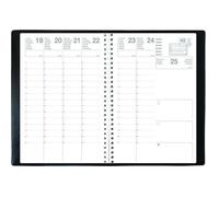 Agenda - EXDI - OLYMPE - Spirale - 16x24 cm - Noir - Multilingue