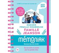 Agenda familial Famille nombreuse Mémoniak 2024 avec Marie Alix Jeanson, sept. 2023-déc. 2024