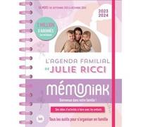 Agenda familial mensuel de Julie Ricci Mémoniak, sept 2023-août 2024 avec ses conseils