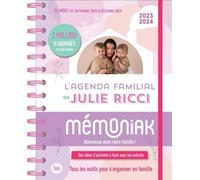 Agenda familial mensuel de Julie Ricci Mémoniak, sept 2023-août 2024 avec ses conseils