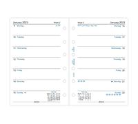 Agenda Filofax, format de poche, 23 à 68226, format de poche, anglais, 1 semaine sur une page, 2023