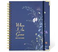 Agenda fin de vie avec onglets « Im Dead Now What Planner » - Informations importantes sur mes biens, affaires commerciales, derniers vœux et funérailles - Cadeau de soins de fin de vie