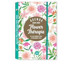 Agenda Flower thérapie, sept. 2024- déc. 2025, 16 mois, pocket relié