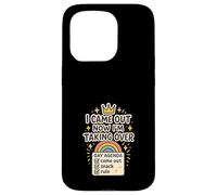 Agenda gay Humour Queer Pride Meme Satire World Domination Coque pour iPhone 15 Pro