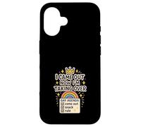 Agenda gay Humour Queer Pride Meme Satire World Domination Coque pour iPhone 16