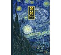 Agenda Giornaliera 2026 con orario: Vincent Van Gogh, La notte stellata | 12 mesi, Intervalli di 30 minuti, Da Gennaio 2026 a Dicembre 2026, Formato ... Personale, l'ufficio Aziendale e il Diario