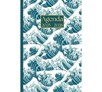 Agenda Giornaliera con orario: Grande onda | 18 mesi, Intervalli di 30 minuti, Da Luglio a Dicembre, Formato 6"x9" | Calendario Mensile con Note | ... Personale, l'ufficio Aziendale e il Diario