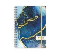 Agenda hebdomadaire 2024-2025 à double spirale 2025 avec couverture rigide et page datée pour bureau, école, 217 x 158 mm, hebdomadaire, mensuel