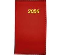 Agenda Hebdomadaire 2026 10,5 X 18,5 Cm Couverture Soft Touch Écologique Papier Non Blanchi Design Élégant Et Fonctionnel De Janvier À Décembre En Italien (Rouge)