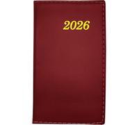 Agenda Hebdomadaire 2026 10,5 X 18,5 Cm Couverture Soft Touch Écologique Papier Non Blanchi Design Élégant Et Fonctionnel De Janvier À Décembre En Italien (Bordeaux)