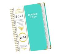 Agenda hebdomadaire 2026 à double spirale avec fermeture à bande élastique pour carnet de gestion des tâches