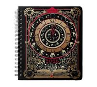 Agenda hebdomadaire 2026 à spirale daté Waiting For The Night de janvier à décembre 2026, planificateurs portables créatifs, 17,8 x 22,9 cm, design inspiré des cartes de tarot gothiques sorcières