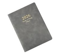 Agenda hebdomadaire 2026 avec pages datées et couverture rechargeable en cuir à 6 anneaux pour planifier les études des étudiants