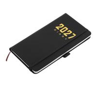 Agenda Hebdomadaire 2027 Format Poche A6 Noir Couverture Mate Résistante | Design Minimaliste Professionnel, pour Déplacements et Gestion de Tâches, Compatible Poche Veste et Paquet