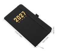 Agenda Hebdomadaire de Poche 2027 Couverture Mate Professionnel | Format Compact A6, Signet Ruban Intégré, Style Minimaliste, pour Notes de Réunion et Usage Professionnel