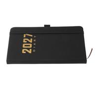 Agenda Hebdomadaire de Poche A6 2027, Noire Couverture PU | Format Portable, Pages Papier Sections Notes, Suivi des Tâches et Objectifs, Bureau ou Classe
