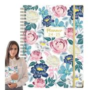 Agenda hebdomadaire et mensuel, Bloc-notes journalier | Planificateur mensuel et journal 2024-2025 | Agenda journalier, bloc-notes des choses à faire, journal de juillet 2024 à juin 2025,