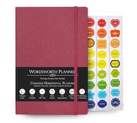 Agenda Hebdomadaire Et Mensuel Wordsworth Non Daté - Couverture Rigide, Vierge, 14,8 X 21,9 Cm - Papier A5 De Qualité Supérieure (120 G/m²) - Format Mensuel, Hebdomadaire Et Annuel - Bullet Planner