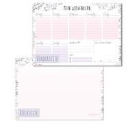 Agenda hebdomadaire format A5 pour les tâches, les objectifs et les notes « Fleurs »