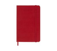Moleskine Agenda hebdomadaire 2026-2027 – 18 mois, rigide, élastique, rouge 9x14 cm