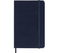 Agenda Hebdomadaire Moleskine 2027, Agenda de 12 Mois avec Espace pour Prendre des Notes, Couverture Rigide et Fermeture Élastique, Format Pocket 9x14 Cm, Couleur Bleu Saphir
