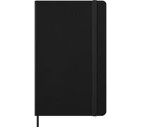Agenda Hebdomadaire Moleskine 2027, Agenda de 12 Mois avec Espace pour Prendre des Notes, Couverture Rigide et Fermeture Élastique, Format Large 13x21 Cm, Couleur Noir