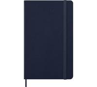 Agenda Hebdomadaire Moleskine 2027, Agenda de 12 Mois avec Espace pour Prendre des Notes, Couverture Rigide et Fermeture Élastique, Format Large 13x21 Cm, Couleur Bleu Saphir