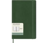 Agenda Hebdomadaire Moleskine 2027, Agenda de 12 Mois avec Espace pour Prendre des Notes, Couverture Souple et Fermeture Élastique, Format Large 13x21 Cm, Couleur Vert Myrte