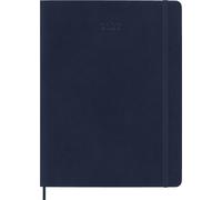 Agenda Hebdomadaire Moleskine 2027, Agenda de 12 Mois avec Espace pour Prendre des Notes, Couverture Souple et Fermeture Élastique, Format XL 19x25 Cm, Couleur Bleu Saphir