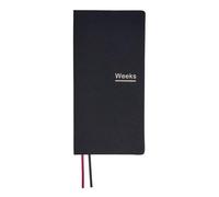 Agenda hebdomadaire non daté - Carnet de notes de poche - Carnet de rendez-vous - Carnet de notes A6 - Noir