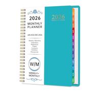 Agenda hebdomadaire professionnel 2026 144 pages datées à double spirale de janvier à décembre Gestion du temps