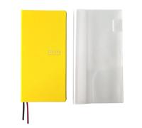 Agenda Hebdomadaire Sans Date - Carnet de Poche - Livre de Rendez-vous - Carnet de Notes A6 - Bloc-Notes pour Planification Hebdomadaire (Jaune avec couverture)