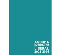 Agenda Infirmier Libéral 2025 2026: organisateur de tournées, 386 pages en noir et blanc, 1 page par jour de 6h à 21h,+ km + CA et bilan mensuel, Format A4.