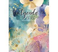 Agenda Infirmière Libérale: 1 JOUR = 1 PAGE, Planificateur de tournée de 5h à 21h45, grand format, toutes les 15min, + RDV patients +km +CA +bilan comptable