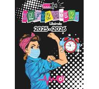 Agenda Infirmière Libérale: Organisateur de tournée,grand format,1jour/page,intérieur noir et blanc,de 5h à 21h45,toutes les 15min,+RDV patients+km+CA+bilan comptable