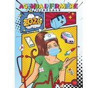 Agenda Infirmière Libérale: Planificateur de tournée, 2 JOURS/PAGE, de 5h à 21h45, grand format, toutes les 15min, +RDV patients +km +CA +bilan comptable