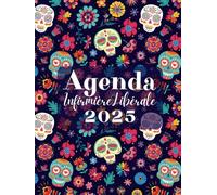 Agenda Infirmière Libérale: Planificateur de tournée,intérieur noir et blanc,grand format,1 jour/page,de 5h à 21h45,toutes les 15min,+ RDV patients+ km+CA+bilan comptable