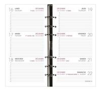 AGENDA INTERNAT 1017 ML Recharge Tranche dorée - 10x17 cm - Semainier - 12 mois de janvier à décembre Blanc G