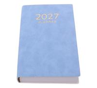 Agenda Journal 2027 A6 en Papier PU avec Onglets Mensuels Colorés | Navigation Rapide, Index Coloré, Style Élégant, pour Bureau, Réunions, Listes et Objectifs Quotidiens