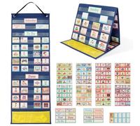 Agenda journalier 2 en 1 et hebdomadaire idéal pour la routine avec 144 cartes, facile à accrocher, calendrier magnétique avec aimant doux