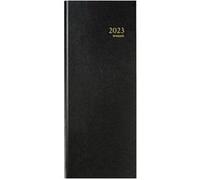 Agenda Journalier 2023 Banquier 1 Jour Sur 2 Pages - 1 Volume - 14,3 X 32,5 Cm - Noir - Brepols Noir G