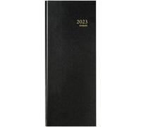 Agenda Journalier 2023 Banquier 1 Jour Sur 2 Pages - 2 Volumes - 14,3 X 32,5 Cm - Noir - Brepols Noir G