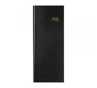 Agenda Journalier 2024 Banquier 1 Jour Sur 2 Pages - 1 Volume - 14,3 X 32,5 Cm - Noir - Brepols