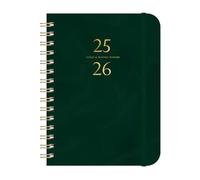 Agenda journalier 2025-2026, juillet 2025 à juin 2026, couverture rigide en similicuir, avec onglets mensuels, fermeture élastique, améliore vos compétences de gestion du temps, format A5 (15,4 x 21,5
