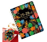 Agenda journalier 2025 avec couverture rigide, tableau hebdomadaire compact A5 Time Journal Planners pour l'organisation du bureau pour adolescents avec réglage du calendrier des femmes