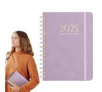 Agenda journalier 2025 - Carnet de notes de suivi de la productivité, carnet de rendez-vous portable | Planificateur académique 2025, planificateur de confirmation quotidien pour les équipements