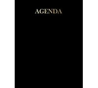 Agenda Journalier 2025: Noir - Une Page par Jour - 365 Jours avec Heure | Format A4