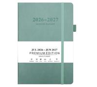 Agenda journalier 2026-2027 avec 384 pages de fermeture par bande élastique - Carnet académique 2026-2027 pour carnet de planification