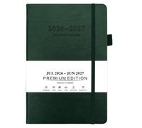 Agenda journalier 2026-2027 avec 384 pages de fermeture par bande élastique - Carnet académique 2026-2027 pour carnet de planification